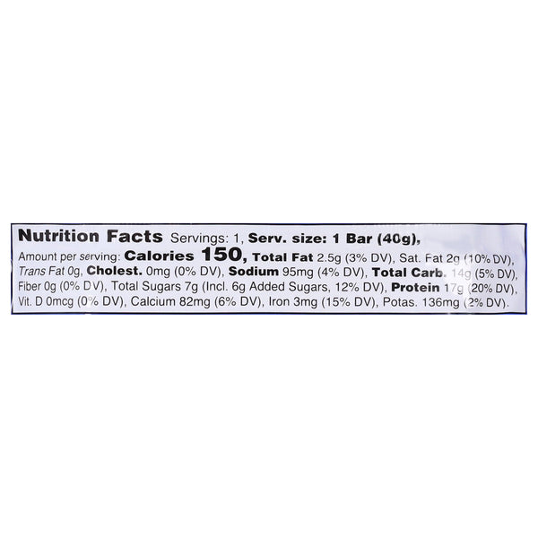 Nutrition Facts for Built Puff Protein Bar - Cookies 'N Cream