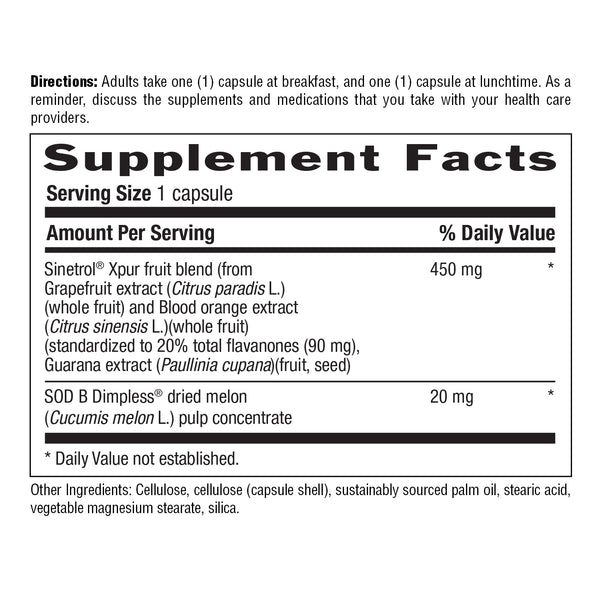 Supplement Facts for Country Life Metabolism Reboot