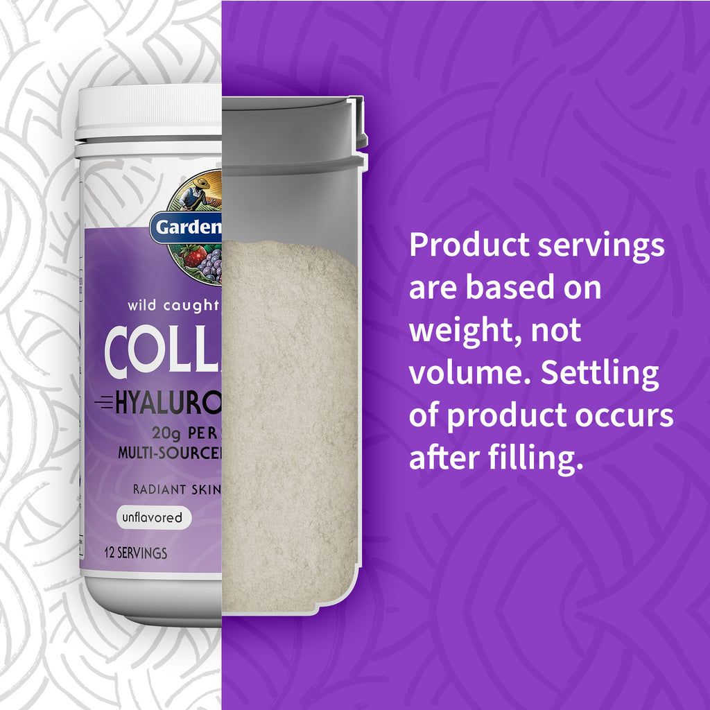 Garden of Life Wild Caught & Grass Fed Collagen Hyaluronic Acid Powder - Relative Size