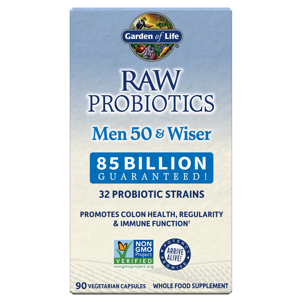 Garden of Life Raw Probiotics Men 50 & Wiser - 90 VEGE CAPSULES
