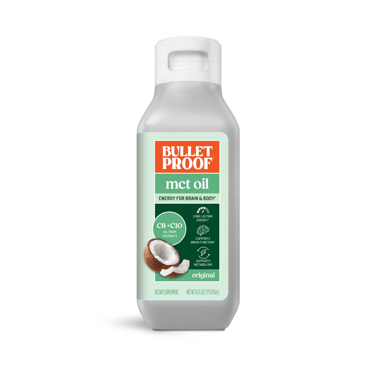 Bulletproof MCT Oil, 16 oz – front of bottle
