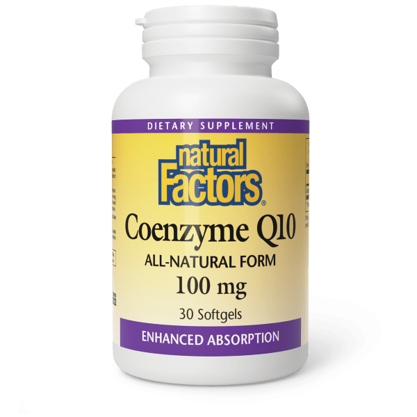 Natural Factors Coenzyme Q10 100% Natural 100 mg - BOGO Twin Pack