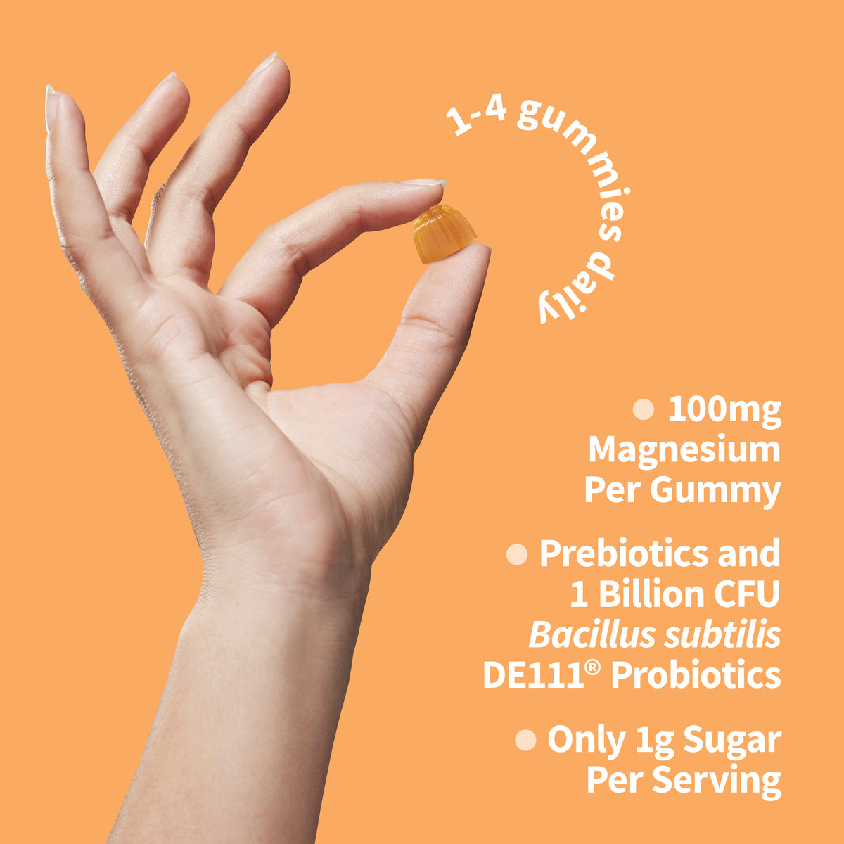 Garden of Life Dr. Formulated Magnesium Gummies - Peach - Relative Size