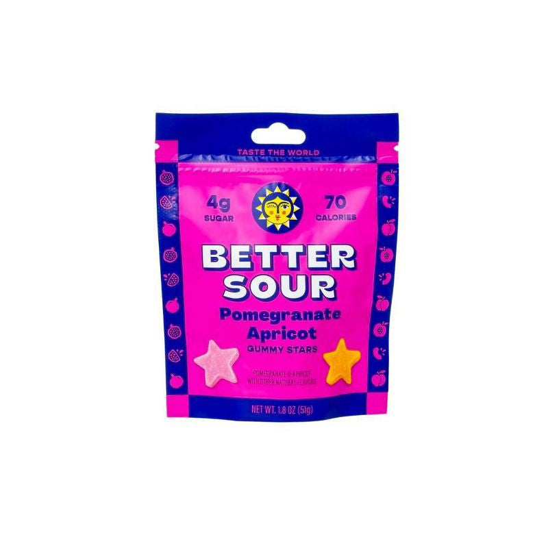 Better Sour Pomegranate Apricot Sour Gummy Stars