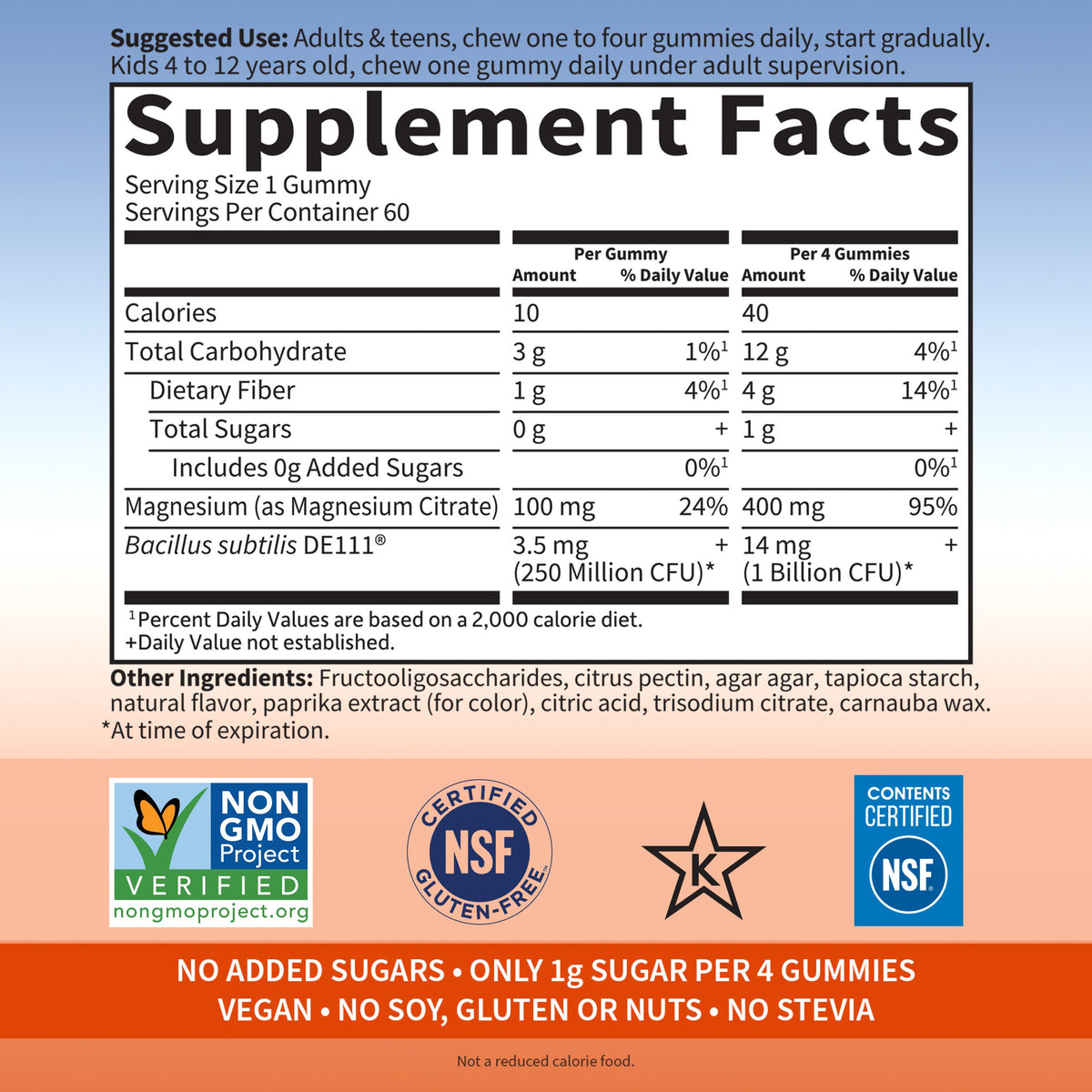Garden of Life Dr. Formulated Magnesium Gummies - Orange Creme - Relative Size