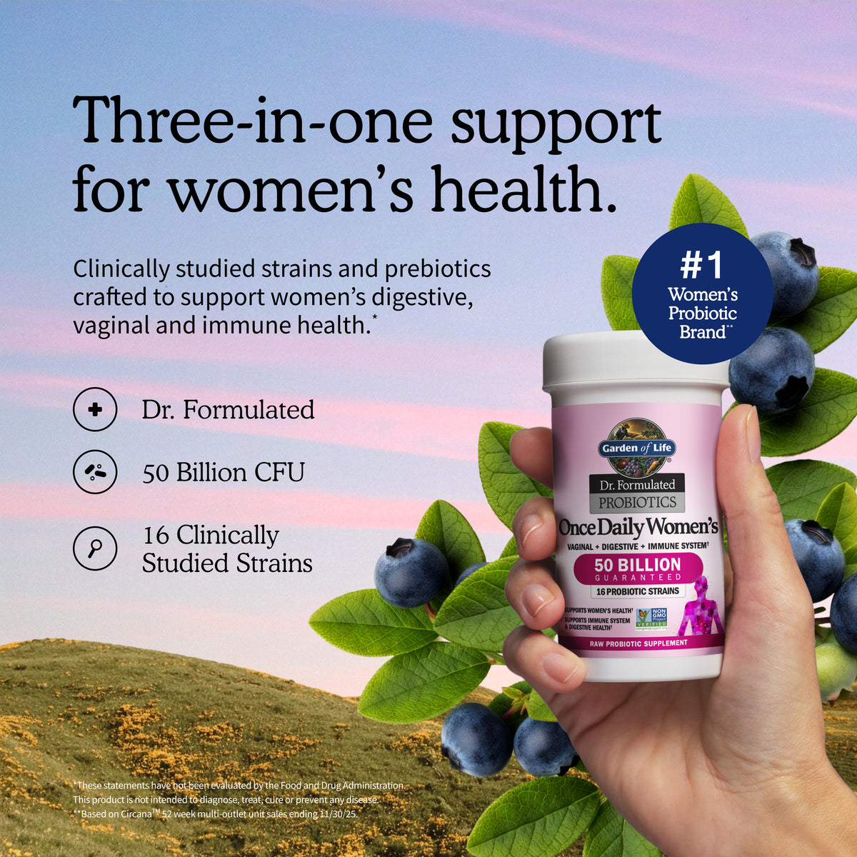 Garden of Life Dr. Formulated Probiotics Once Daily Women's Shelf-Stable - Ingredient Highlight