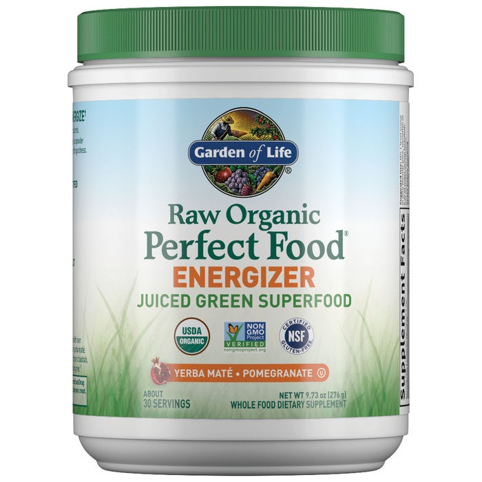Garden of Life Raw Organic Perfect Food Energizer - Yerba Mate Pomegranate - 10 OZ