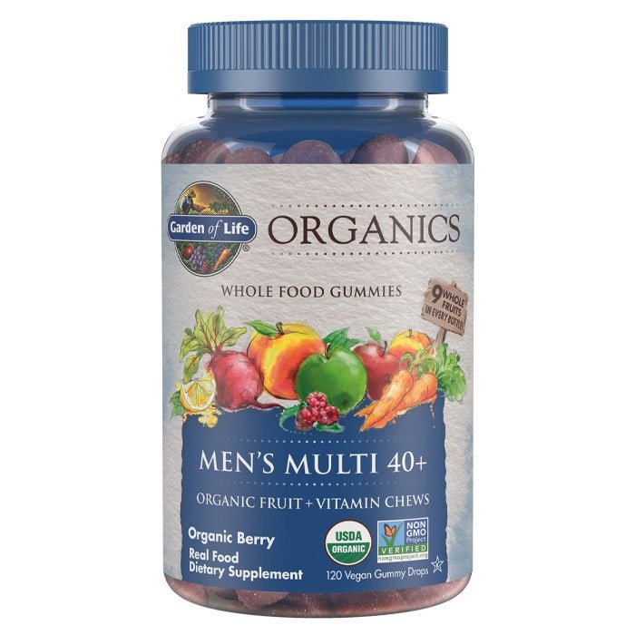 Garden of Life Organics Men's 40+ Multi Gummies - Organic Berry - 120 GUMMY CUBES