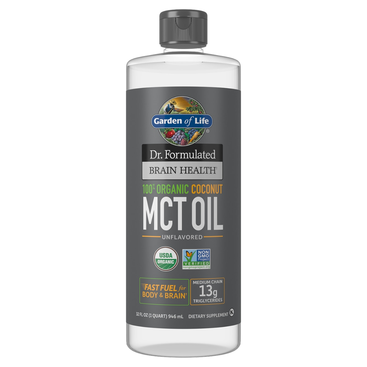 Garden of Life Dr. Formulated Brain Health Organic Coconut MCT Oil - 16 FL OZ
