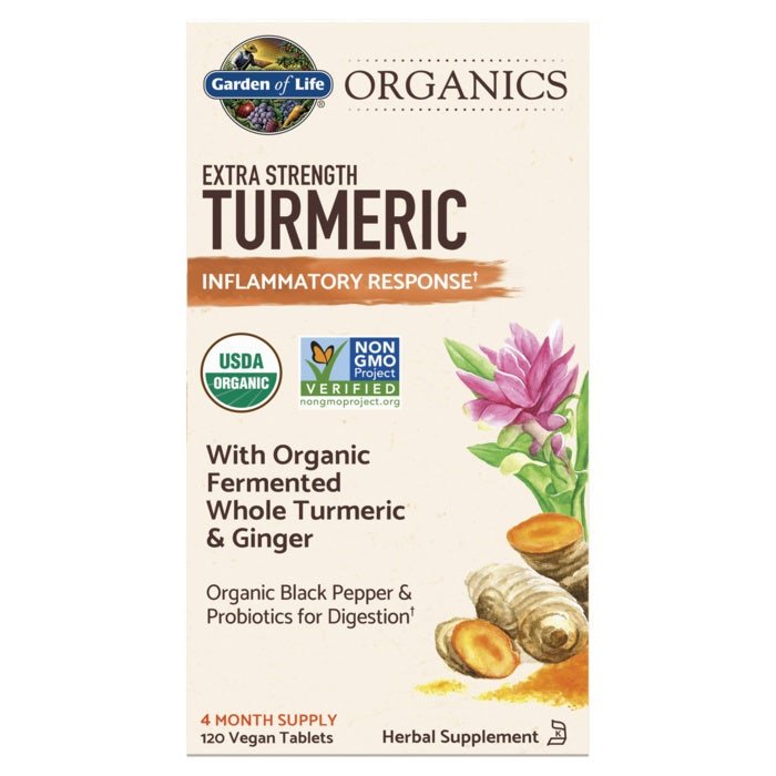 Garden of Life Organics Extra Strength Turmeric - 120 TABLETS