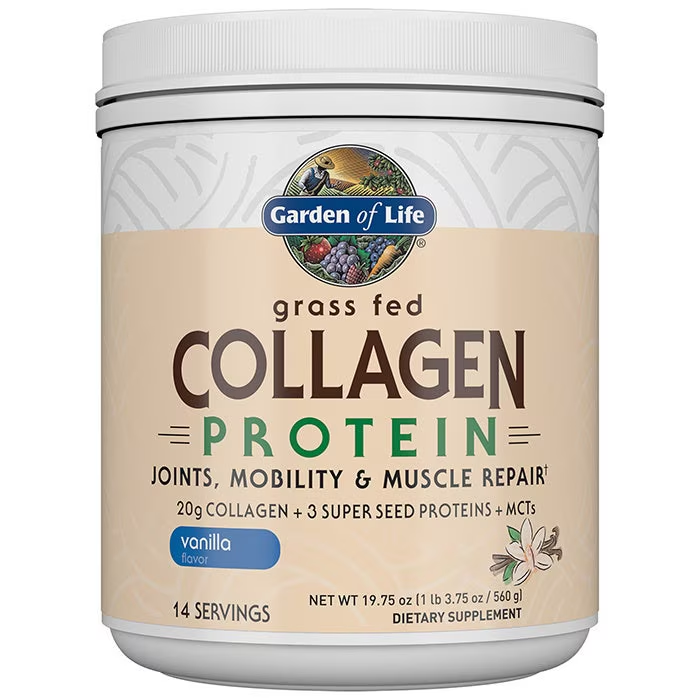 Garden of Life Grass Fed Collagen Protein Powder - Vanilla - 19.75 OZ