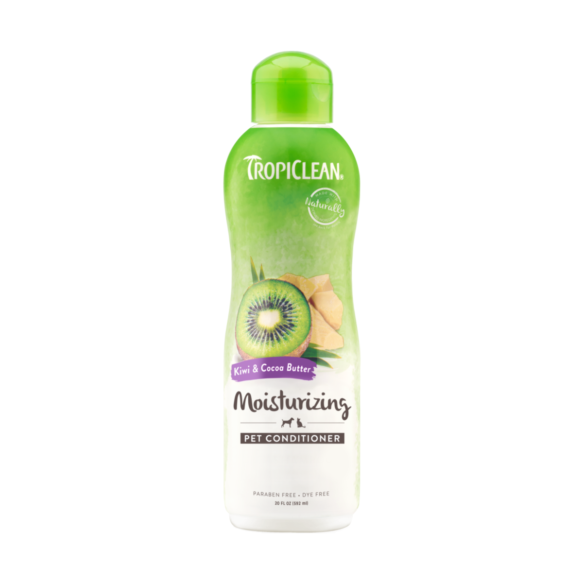 TropiClean Kiwi & Cocoa Butter Moisturizing Conditioner for Pets - 20 oz