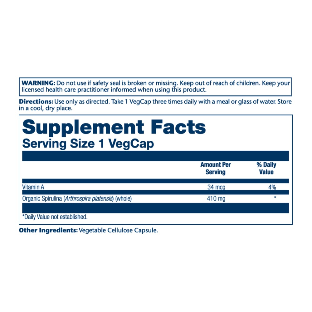 Solaray Spirulina Algae 410mg