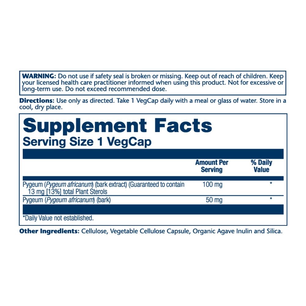 Solaray Pygeum Bark Extract, 100mg