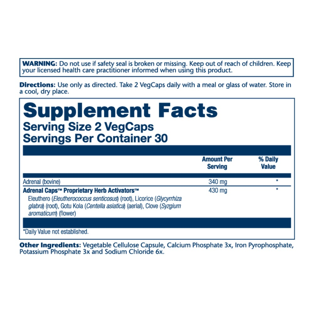 Solaray Adrenal Caps