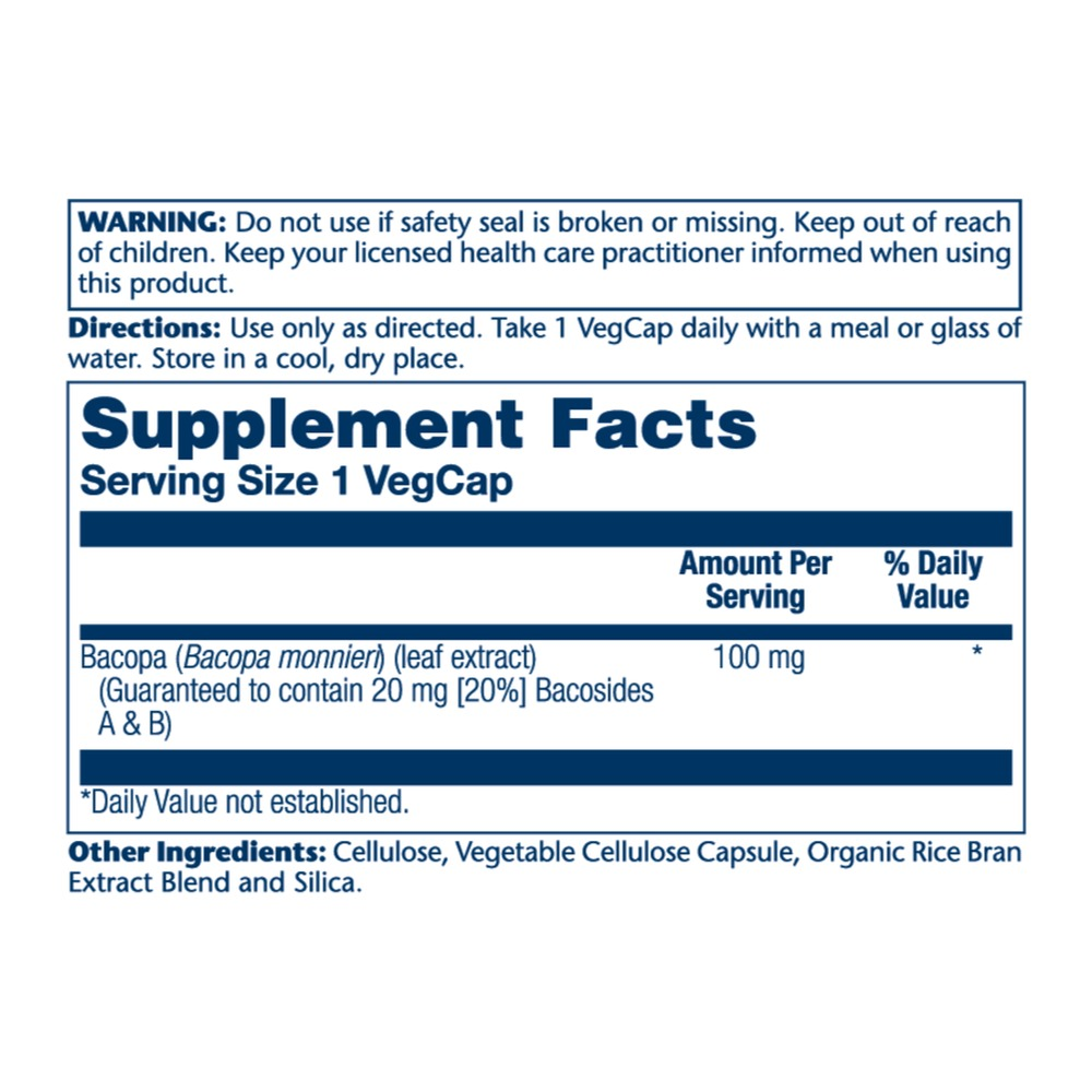 Solaray Bacopa Leaf Extract 100mg