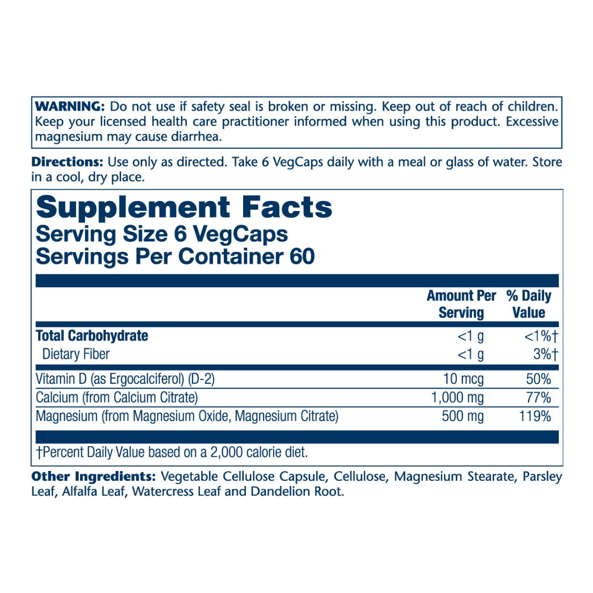 Solaray Cal-Mag Citrate w/D-2, 2:1 Ratio