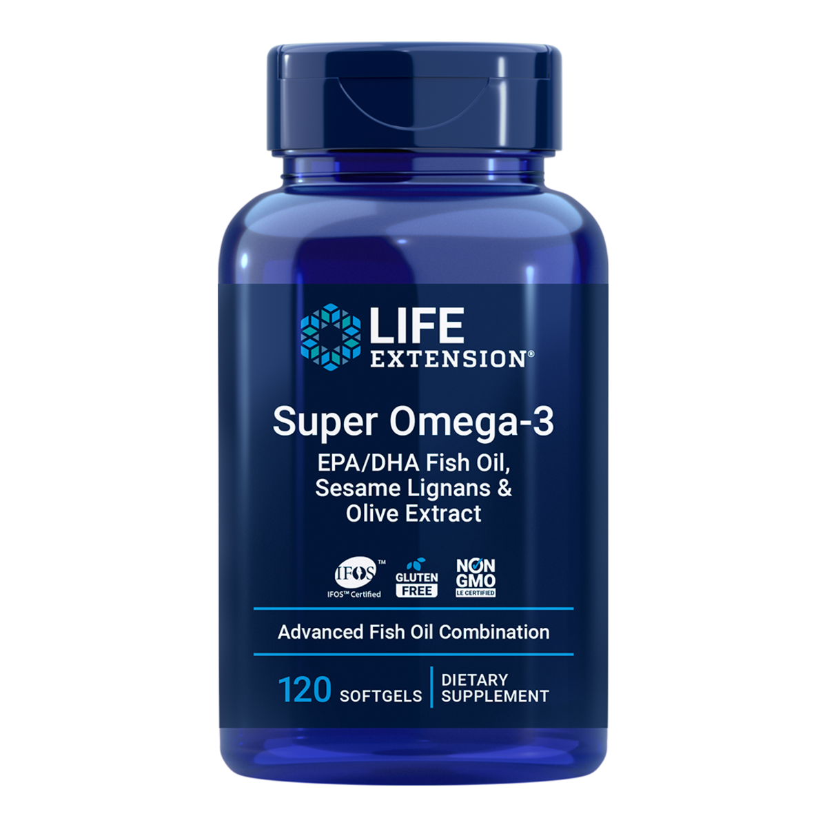 Life Extension Super Omega-3 EPA/DHA with Sesame Lignans & Olive Extract - 120 Softgels