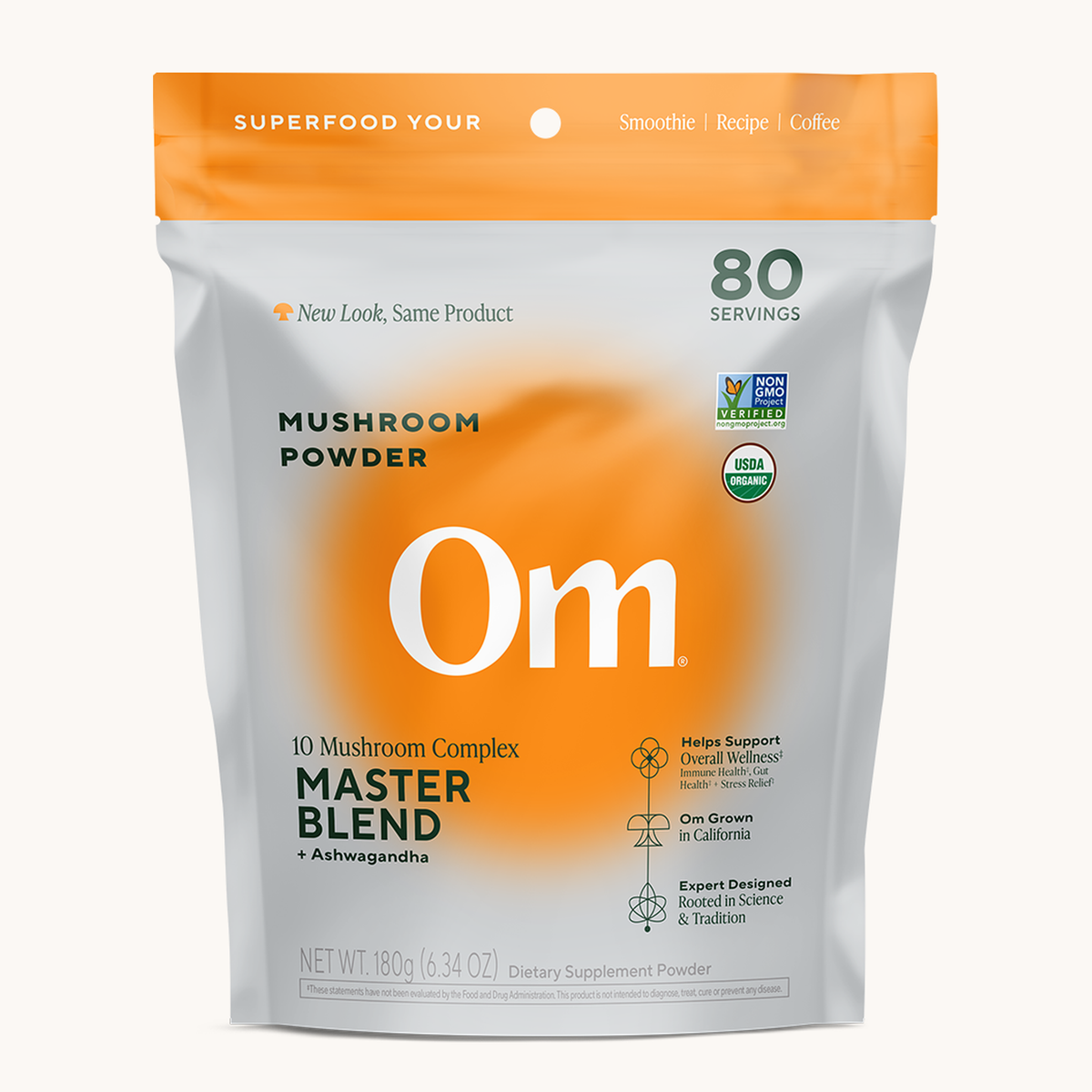 OM Mushroom Superfood Master Blend Organic Mushroom Powder