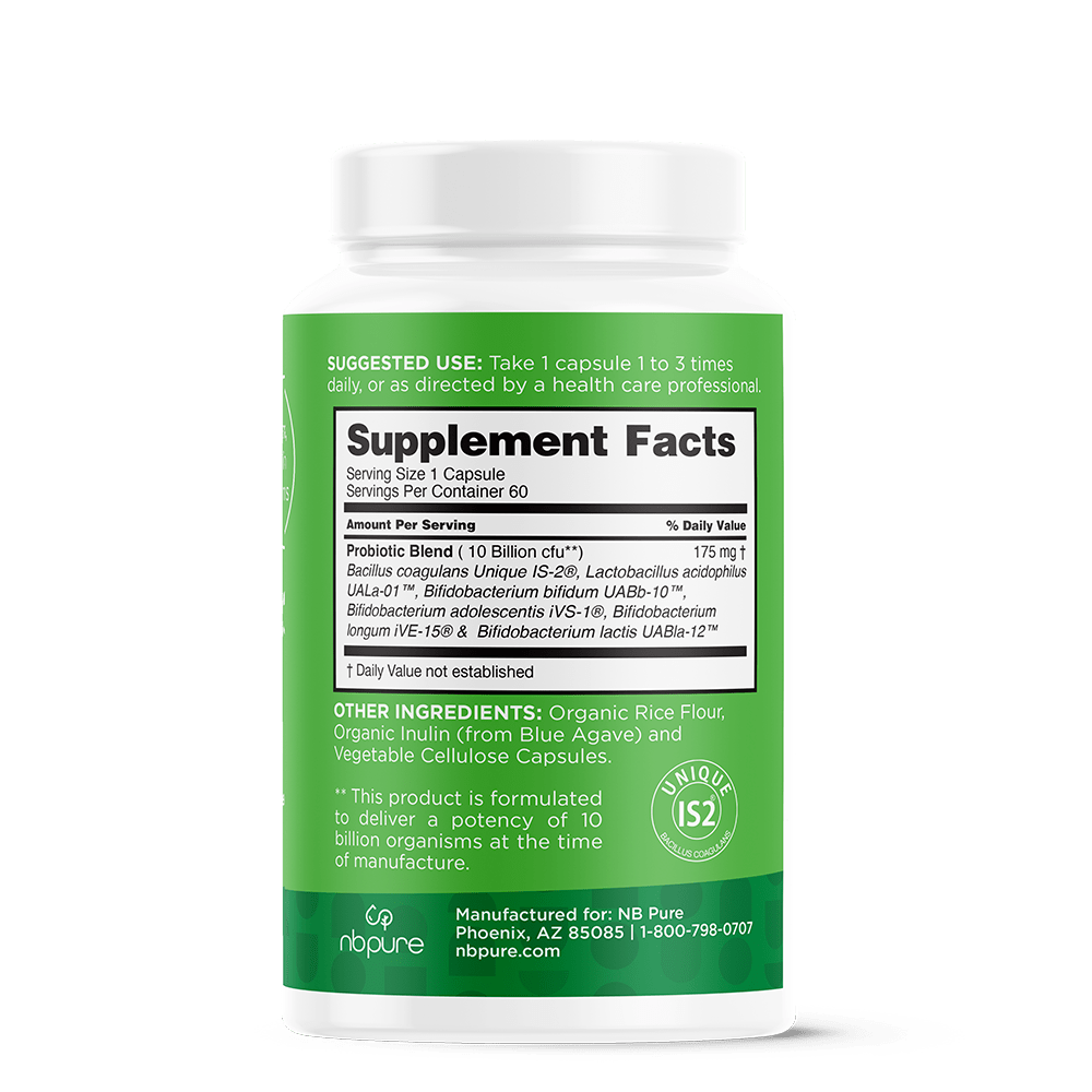 NB Pure Poobiotics Supplement Facts panel