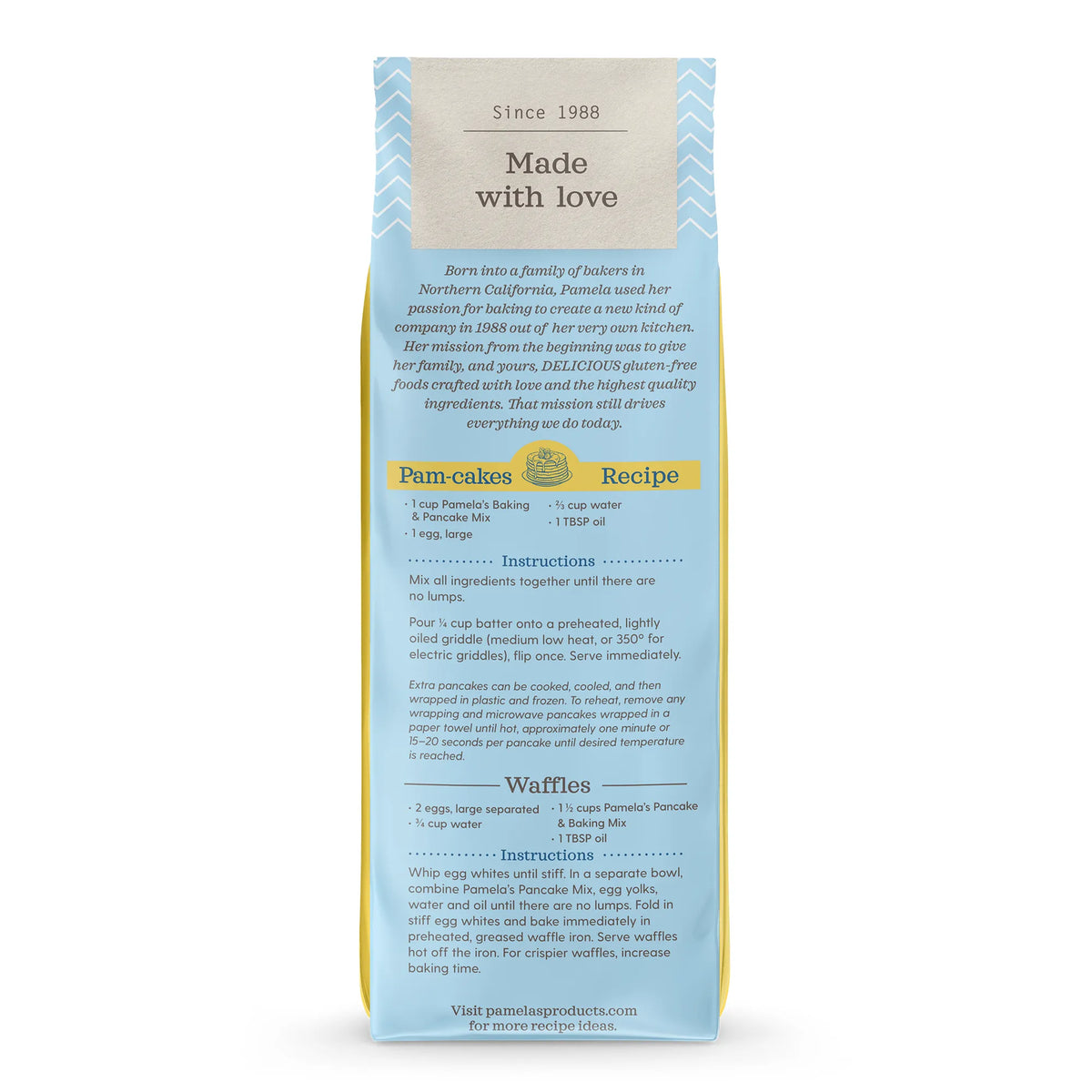 PAMELAS Gluten-Free Pancake & Baking Mix - Supplement/Nutrition Facts