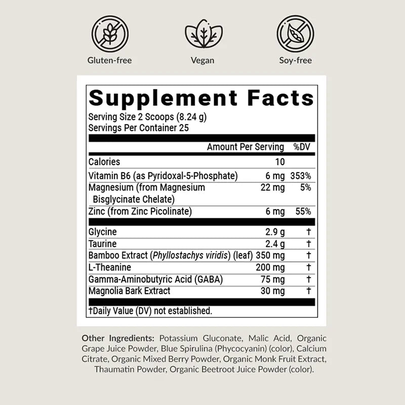 Supplement Facts for BiOptimizers Sleep Breakthrough