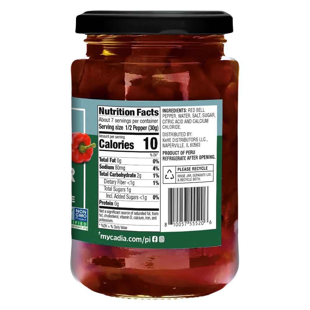 Fire Roasted Red Bell Peppers, Whole Nutrition Facts