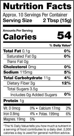 Nutrition Facts for Sunfood Beets & Mushrooms