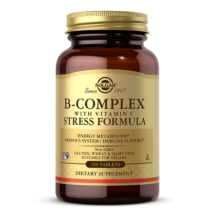 Solgar B-Complex with Vitamin C Tablets - 100 Tablets