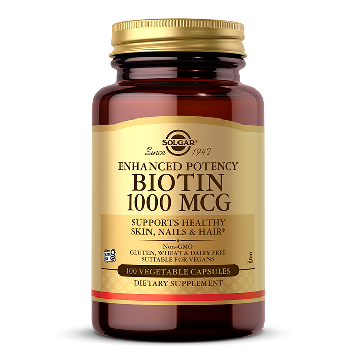 Solgar Biotin 1000 mcg Caps - 100 Capsules