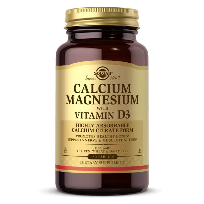 Solgar Calcium Magnesium Plus D3 - 150 Tablets