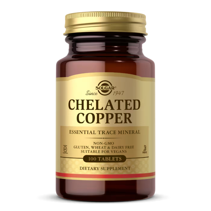 Solgar Chelated Copper Tablets - 100 Tablets