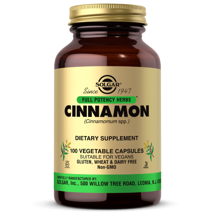 Solgar Cinnamon 500mg - 60 Vegetable Capsules