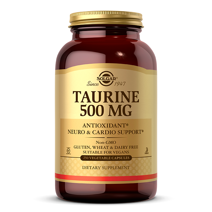 Solgar Taurine 500mg Vegetable Capsules - 100 Capsules