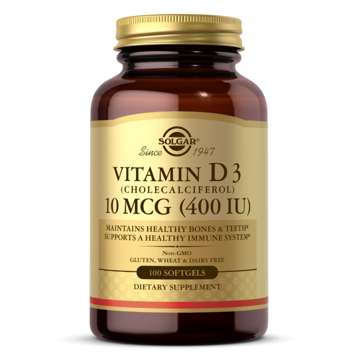 Solgar Vitamin D3 400IU - 250 Softgel Capsules