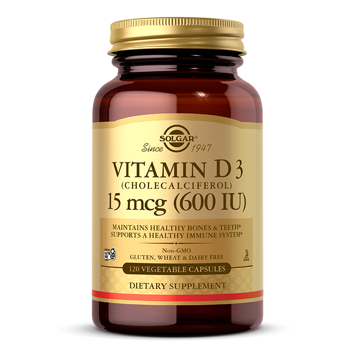 Solgar Vitamin D3 600IU - 120 Softgel Capsules