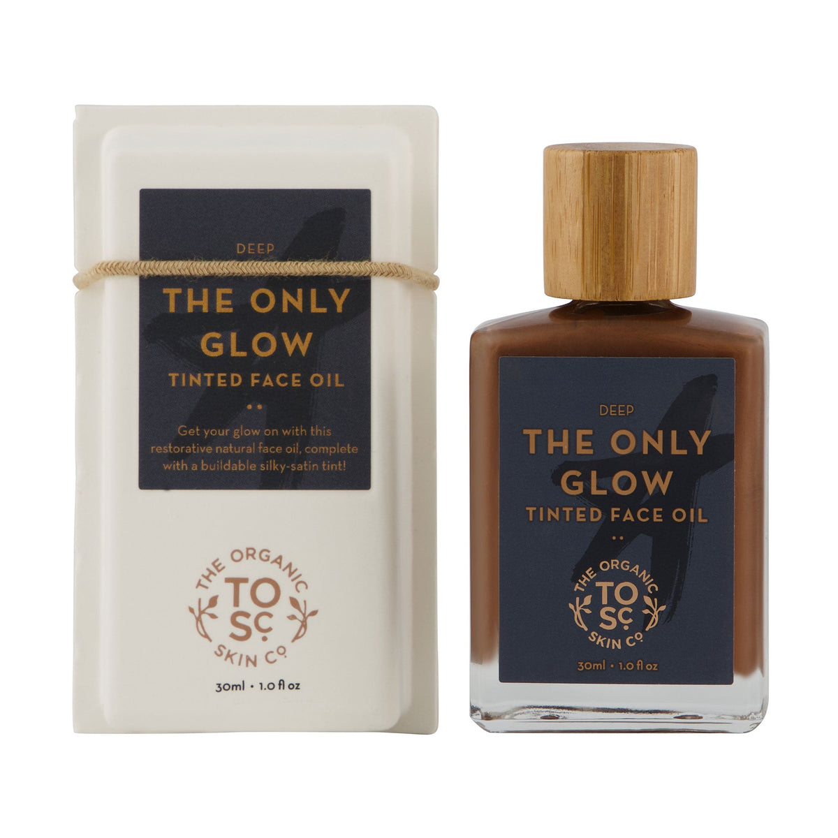 The Organic Skin Co The Only Glow Tinted Face Oil, Deep