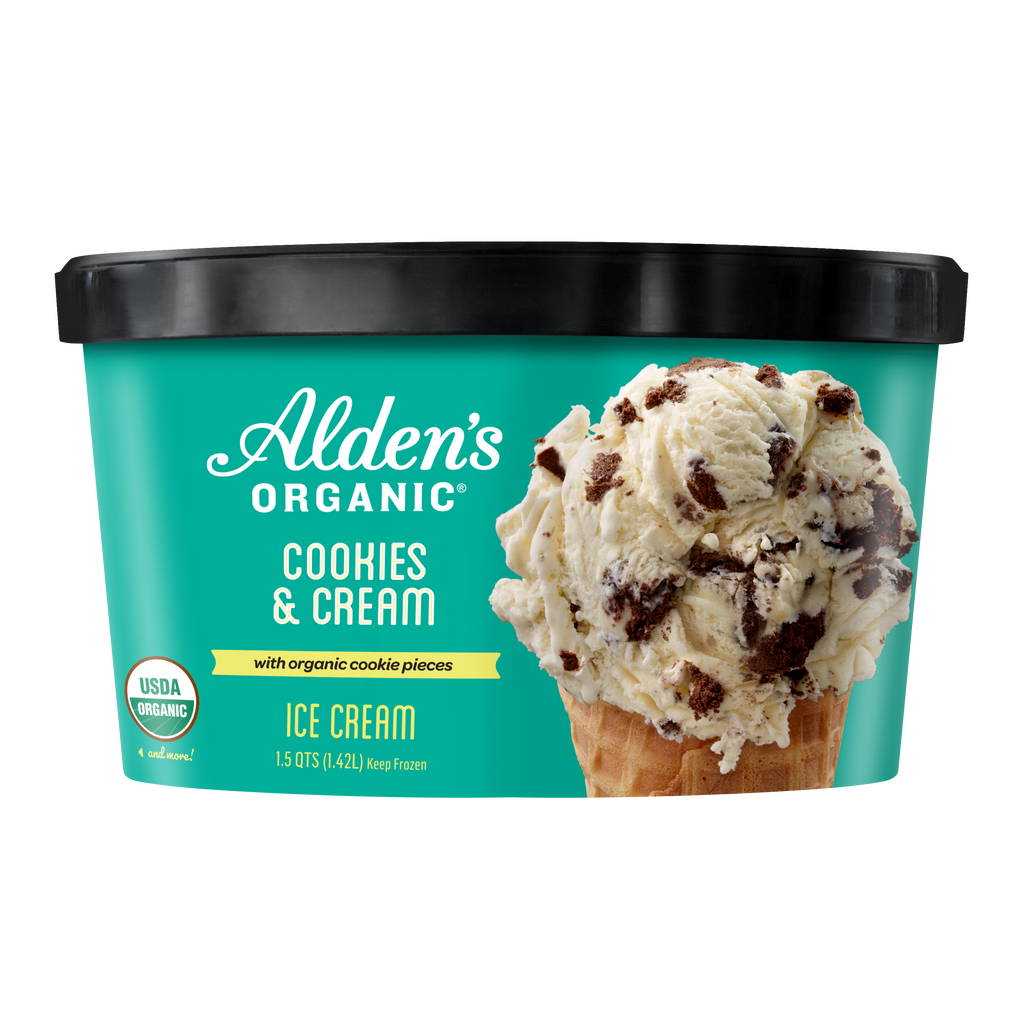 Alden's Organic Cookies & Cream Ice Cream