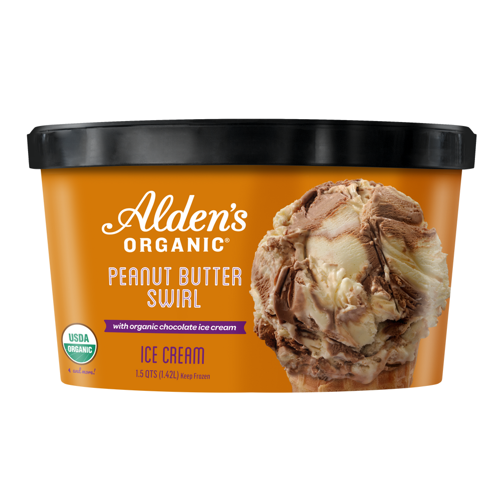 Alden's Organic Peanut Butter Swirl Ice Cream