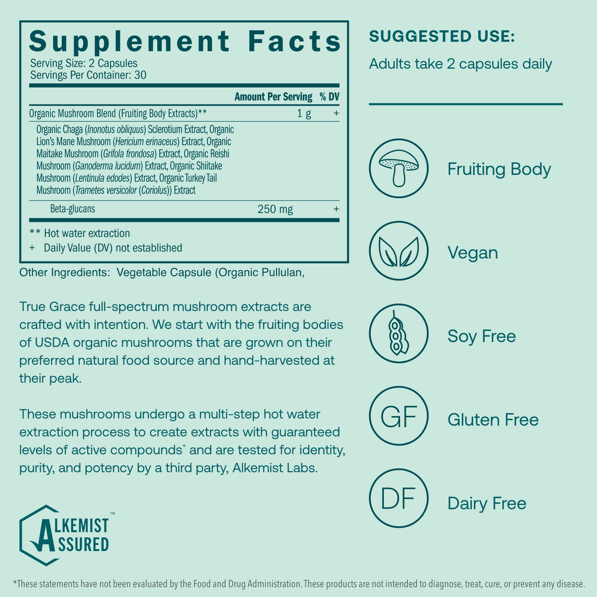Myco-Renew Mushroom Blend Supplement Facts