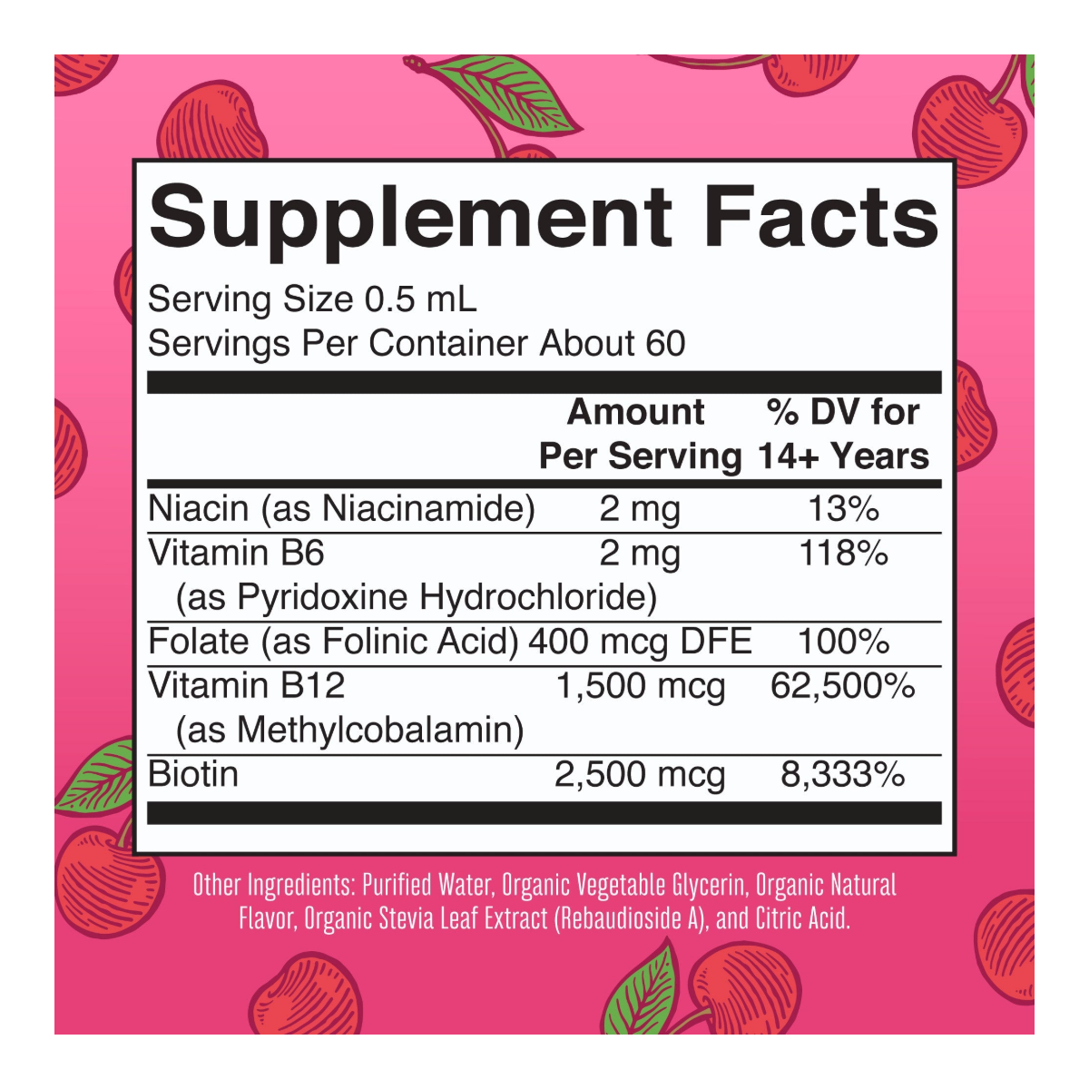 MaryRuth Organics Vegan B-Complex Drops (Cherry)
