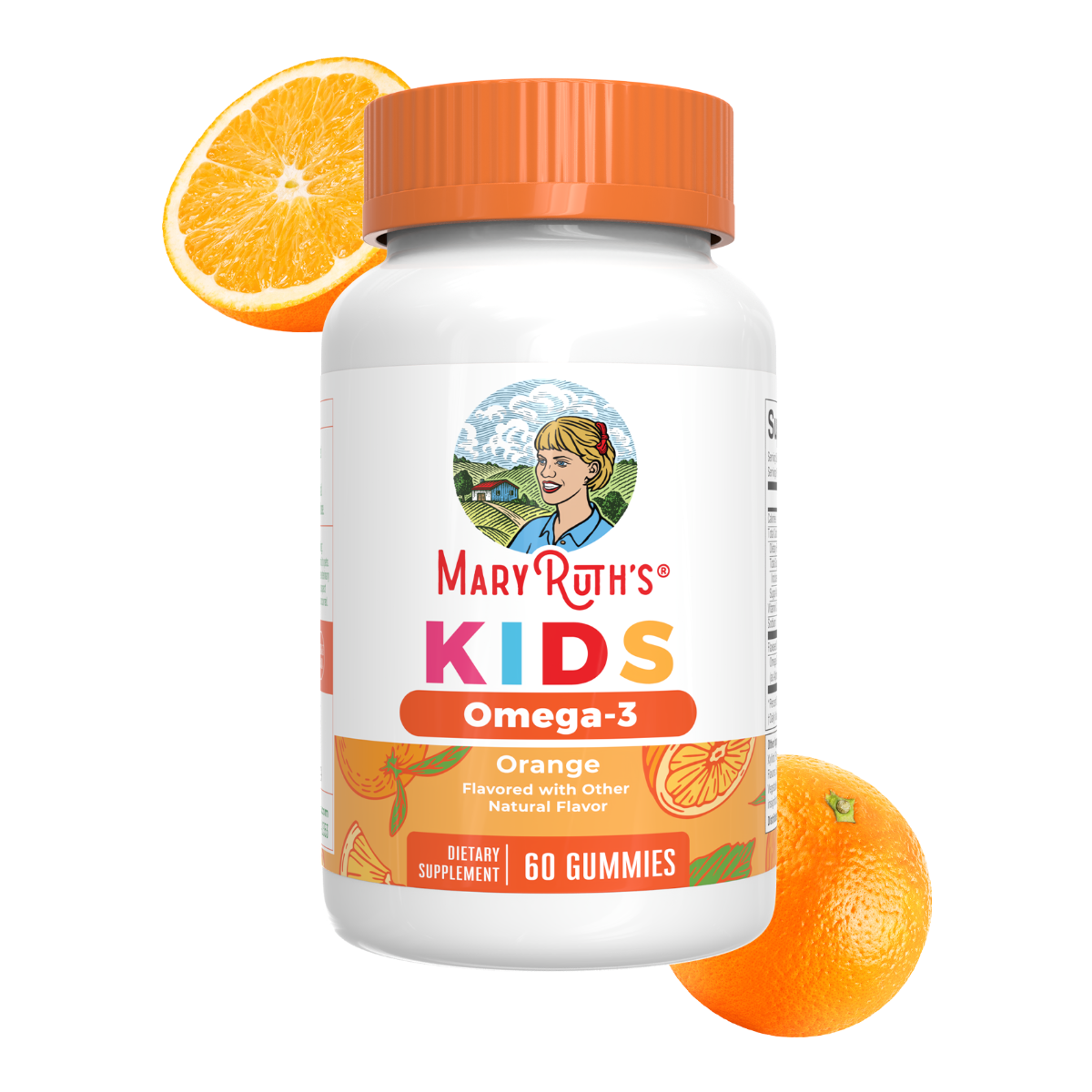 MaryRuth Organics Vegan Kids Omega-3 Gummies Orange