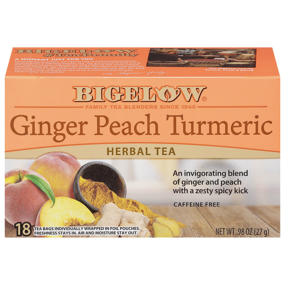 Bigelow Ginger Peach Turmeric Herbal Tea