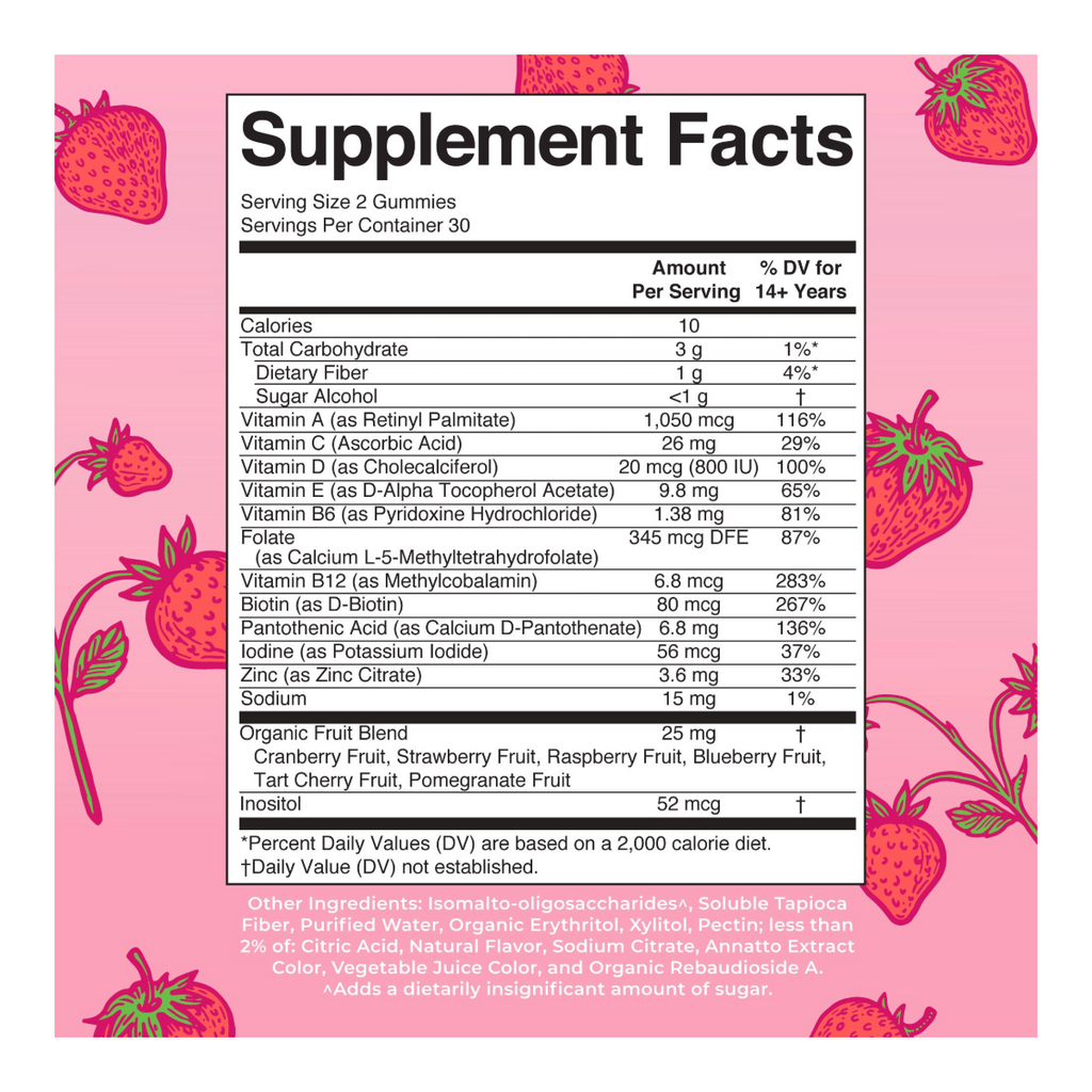MaryRuth Organics Women's Multivitamin Gummies (Strawberry)