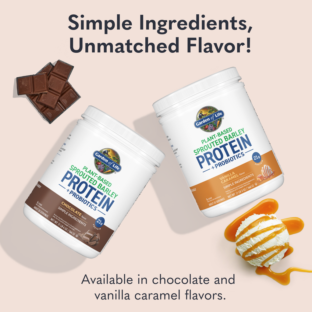 Garden of Life Sprouted Barley Protein + Probiotics Powder - Chocolate - Product Comparison