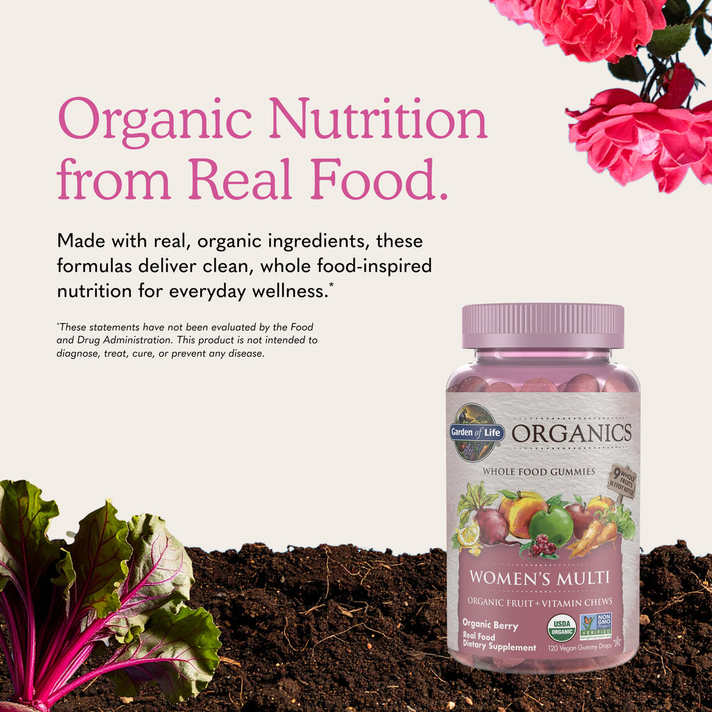 Garden of Life Organics Women's Multi Gummies - Organic Berry - Claim